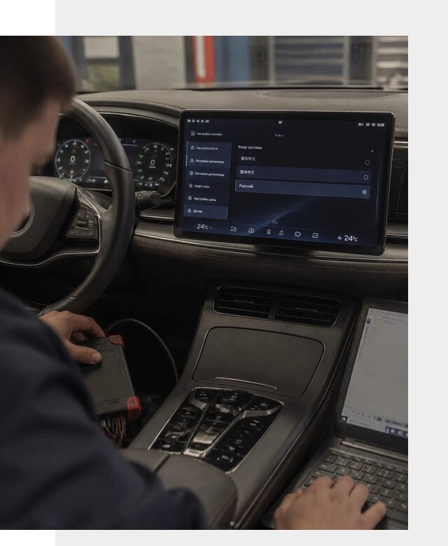 Русификация автомобиля BYD HAN для эксплуатации в Санкте-Петербурге